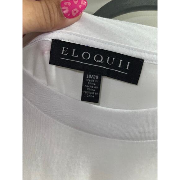 ELOQUII Long Sleeve Twist Front Crop Top - NWT - 18/20 - 2X - Picture 2 of 4